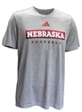 Adidas Nebraska Football Locker Practice Pregame Tee - Ash Nebraska Cornhuskers, Nebraska  Mens T-Shirts, Huskers  Mens T-Shirts, Nebraska  Mens, Huskers  Mens, Nebraska  Short Sleeve, Huskers  Short Sleeve, Nebraska Adidas, Huskers Adidas, Nebraska Adidas Grey Nebraska Football Locker Practice SS Pregame Tee, Huskers Adidas Grey Nebraska Football Locker Practice SS Pregame Tee