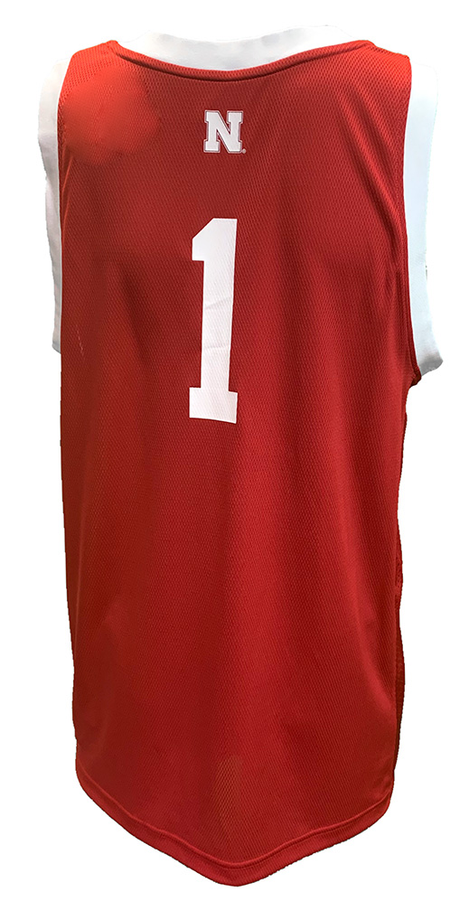Nebraska Script Adidas 2024 Red Huskers Script Basketball Swingman Jersey