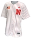 Adidas Husker Striped Button Up Baseball Jersey - AS-G5479