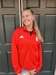 Adidas Ladies 2023 Nebraska Sideline Quarter Zip - Red - AW-G2059