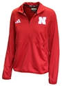 Adidas Ladies 2023 Nebraska Sideline Quarter Zip - Red Nebraska Cornhuskers, Nebraska  Ladies, Huskers  Ladies, Nebraska  Ladies Outerwear, Huskers  Ladies Outerwear, Nebraska Adidas, Huskers Adidas, Nebraska Adidas Womens Red Nebraska Sideline Knit 1/4 Zip, Huskers Adidas Womens Red Nebraska Sideline Knit 1/4 Zip