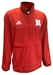 Adidas Nebraska Coaches 1/4 Zip Woven Jacket - Red - AW-H9130