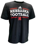 Adidas 2024 Nebraska Football Lights Out Tee Nebraska Cornhuskers, Nebraska  Short Sleeve, Huskers  Short Sleeve, Nebraska  Mens, Huskers  Mens, Nebraska  Mens T-Shirts, Huskers  Mens T-Shirts, Nebraska Black Out!, Huskers Black Out!, Nebraska Adidas Black Nebraska Football Locker Practice HOB SS Tee, Huskers Adidas Black Nebraska Football Locker Practice HOB SS Tee