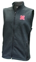 Heathered Nebraska Course Vest Antigua Nebraska Cornhuskers, Nebraska  Mens, Huskers  Mens, Nebraska  Mens Outerwear, Huskers  Mens Outerwear, Nebraska Blackout!, Huskers Blackout!, Nebraska Black Heathered Nebraska Course Vest Antigua, Huskers Black Heathered Nebraska Course Vest Antigua