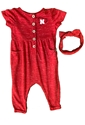 Infant Girls Nebraska Fleet Romper N Headband Nebraska Cornhuskers, Nebraska  Infant, Huskers  Infant, Nebraska Infant Girls Red Nebraska Fleet Romper Colosseum, Huskers Infant Girls Red Nebraska Fleet Romper Colosseum