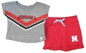 Infant Girls Nebraska Spring Time Two Piece Set Nebraska Cornhuskers, Nebraska  Infant, Huskers  Infant, Nebraska Infant Girls Red And Grey Nebraska Snowball Two Piece Set Colosseum, Huskers Infant Girls Red And Grey Nebraska Snowball Two Piece Set Colosseum