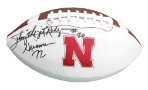 Johnny Rodgers Autographed Adidas Nebraska Football Nebraska Cornhuskers, Nebraska, Huskers, Nebraska Rodgers Autographed Football, Huskers Rodgers Autographed Football