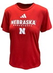 Ladies Adidas Nebraska Basketball SS Pregame Tee Nebraska Cornhuskers, Nebraska Basketball, Huskers Basketball, Nebraska  Short Sleeve, Huskers  Short Sleeve, Nebraska  Ladies, Huskers  Ladies, Nebraska  Ladies T-Shirts, Huskers  Ladies T-Shirts, Nebraska Adidas, Huskers Adidas, Nebraska Womens Adidas Red Nebraska Basketball SS Pregame Tee, Huskers Womens Adidas Red Nebraska Basketball SS Pregame Tee