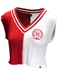 Ladies Nebraska Red N White Crop Sweater Vest - AW-G2218