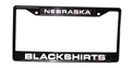 Nebraska Blackshirts Laser Cut Chrome License Plate Frame Nebraska Cornhuskers, Nebraska Blackshirts, Huskers Blackshirts, Nebraska  Tailgating, Huskers  Tailgating, Nebraska Vehicle, Huskers Vehicle, Nebraska Black Nebraska Blackshirts Laser Cut Chrome License Plate Frame Rico, Huskers Black Nebraska Blackshirts Laser Cut Chrome License Plate Frame Rico