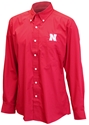 Nebraska Button Down Dress Shirt Nebraska Cornhuskers, Nebraska  Mens Polos, Huskers  Mens Polos, Nebraska Red LS Dress Shirt Button Down Ant, Huskers Red LS Dress Shirt Button Down Ant