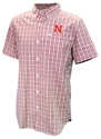 Nebraska Gingham Button Up Nebraska Cornhuskers, Nebraska  Mens Polos, Huskers  Mens Polos, Nebraska Polos, Huskers Polos, Nebraska Red Nebraska Gingham Rapid Rivers SS Button Up Columbia, Huskers Red Nebraska Gingham Rapid Rivers SS Button Up Columbia