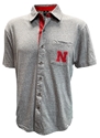 Nebraska Hey Buddy Button Down Nebraska Cornhuskers, Nebraska  Mens Polos, Huskers  Mens Polos, Nebraska Polos, Huskers Polos, Nebraska Grey Nebraska Buddy SS Button Down Colosseum, Huskers Grey Nebraska Buddy SS Button Down Colosseum