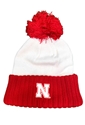 Nebraska Joey Cuff Knit Pom Nebraska Cornhuskers, Nebraska  Mens Hats, Huskers  Mens Hats, Nebraska  Mens Hats, Huskers  Mens Hats, Nebraska Red And White Nebraska Joey Cuff Knit Hat With Pom LogoFit, Huskers Red And White Nebraska Joey Cuff Knit Hat With Pom LogoFit