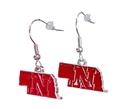 Nebraska N State Dangle Earrings Nebraska Cornhuskers, Nebraska  Jewelry & Hair, Huskers  Jewelry & Hair, Nebraska  Ladies Accessories, Huskers  Ladies Accessories, Nebraska  Ladies, Huskers  Ladies, Nebraska Nebraska N State Dangle Earrings, Huskers Nebraska N State Dangle Earrings