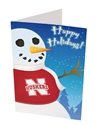 Nebraska Snowman Christmas Card Nebraska Cornhuskers, Nebraska  Novelty, Huskers  Novelty, Nebraska  Holiday Items, Huskers  Holiday Items, Nebraska Nebraska Snowman Christmas Card, Huskers Nebraska Snowman Christmas Card