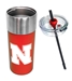 Nebraska Stainless Steel Tumbler N Straw - KG-F7334