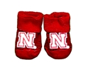 Nebraska Stripe Baby Booties Nebraska Cornhuskers, Nebraska  Infant, Huskers  Infant, Nebraska  Footwear, Huskers  Footwear, Nebraska  Kids, Huskers  Kids, Nebraska Nebraska Stripe Baby Bootie, Huskers Nebraska Stripe Baby Bootie