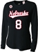 Nebraska Volleyball Rodriguez Number 8 Jersey - Black - AT-N0014