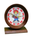 Vintage Herbie Desk Stand Clock Nebraska Cornhuskers, Vintage 1970 National Champs Clock