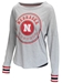 Womens Nebraska Huskers Andy Rib Trim LS Tee - AT-F7124