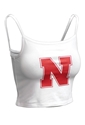 Womens Nebraska Fan Cropped Cami - Cream Nebraska Cornhuskers, Nebraska  Tank Tops, Huskers  Tank Tops, Nebraska  Ladies Tops, Huskers  Ladies Tops, Nebraska Womens White Nebraska Football Fan Cropped Cami Champion, Huskers Womens White Nebraska Football Fan Cropped Cami Champion