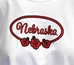 Womens Nebraska Flower Surfer Crop Tee - AT-G1514