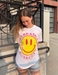 Womens Nebraska Huskers Smiley Face Jersey Tee - AT-G1341