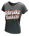 Womens Nebraska Huskers Tri Blend VNeck Tee Nebraska Cornhuskers, Nebraska  Ladies T-Shirts, Huskers  Ladies T-Shirts, Nebraska  Ladies, Huskers  Ladies, Nebraska  Short Sleeve, Huskers  Short Sleeve, Nebraska Black Out!, Huskers Black Out!, Nebraska Womens Black Nebraska Huskers SS Tri Blend VNeck Tee Champion, Huskers Womens Black Nebraska Huskers SS Tri Blend VNeck Tee Champion