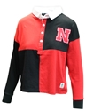 Womens Nebraska Rugby Top Nebraska Cornhuskers, Nebraska  Ladies Polos, Huskers  Ladies Polos, Nebraska  Ladies, Huskers  Ladies, Nebraska  Ladies Sweatshirts, Huskers  Ladies Sweatshirts, Nebraska Womens Red And Black Nebraska Lock LS Rugby Top Pressbox, Huskers Womens Red And Black Nebraska Lock LS Rugby Top Pressbox