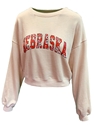 Womens Oatmeal Nebraska Easy A Crop Sweat Nebraska Cornhuskers, Nebraska  Crew, Huskers  Crew, Nebraska  Ladies Sweatshirts, Huskers  Ladies Sweatshirts, Nebraska  Ladies, Huskers  Ladies, Nebraska Womens Oatmeal Nebraska Easy A Crop Sweatshirt Chicka, Huskers Womens Oatmeal Nebraska Easy A Crop Sweatshirt Chicka