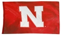 XLarge Nebraska Home Game Flag Nebraska Cornhuskers, Red Game Day Flag Grommets, N